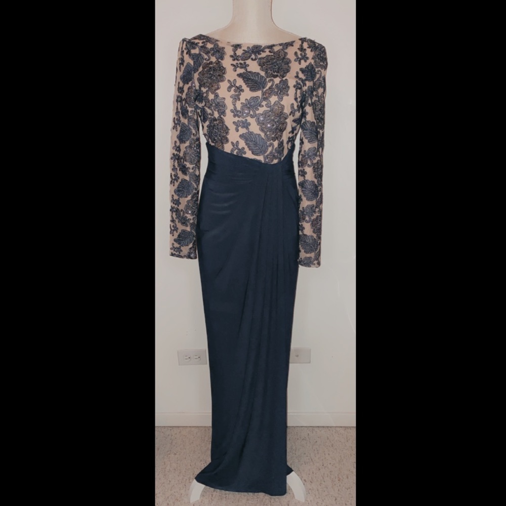 Ralph Lauren Embroidered Jersey Gown